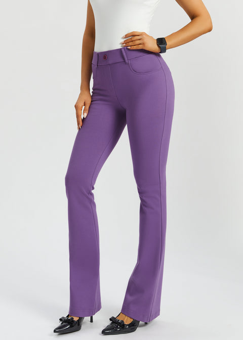 7-Pocket DPYP™ Dress Pant Yoga Pant | Bootcut (Grape) - Final Sale
