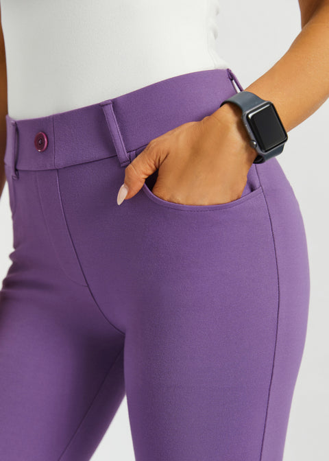 7-Pocket DPYP™ Dress Pant Yoga Pant | Bootcut (Grape) - Final Sale