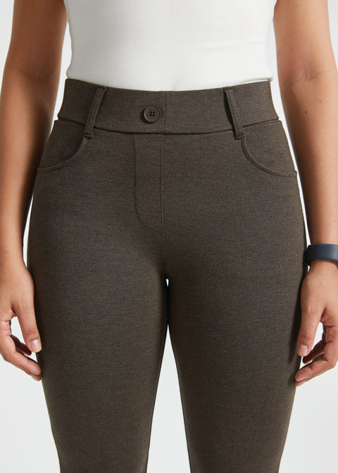 PRESALE ⏰ 7-Pocket DPYP™ Dress Pant Yoga Pants | Bootcut (Heather Brown)