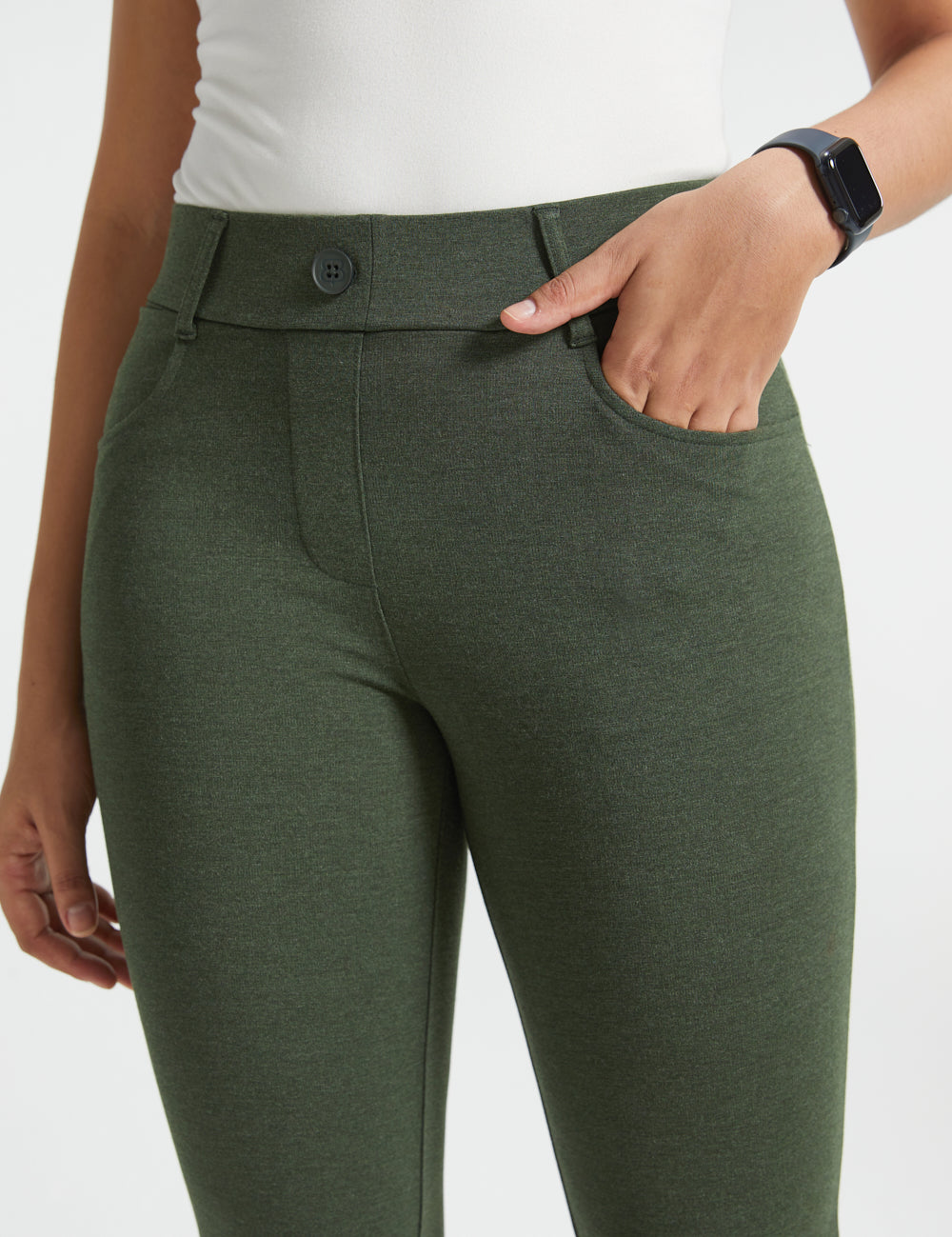 PRESALE ⏰ 7-Pocket DPYP™ Dress Pant Yoga Pants | Bootcut (Heather Olive)