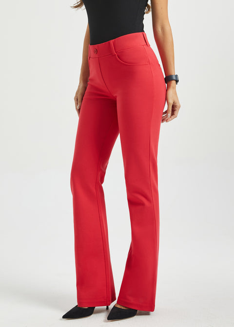 7-Pocket DPYP™ Dress Pant Yoga Pant | Bootcut (Red)