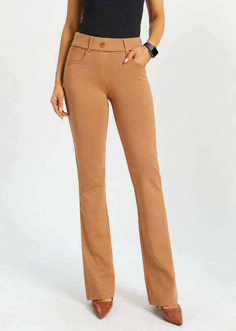 7-Pocket DPYP™ Dress Pant Yoga Pant | Bootcut (Sandalwood)