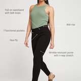 7-Pocket DPYP™ Dress Pant Yoga Pant | Skinny (Black)