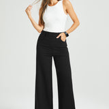 7-Pocket High-Waist DPYP™ Dress Pant Yoga Pant | Wide (Black)