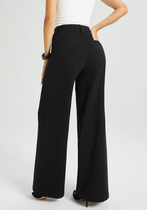 7-Pocket High-Waist DPYP™ Dress Pant Yoga Pant | Wide (Black)