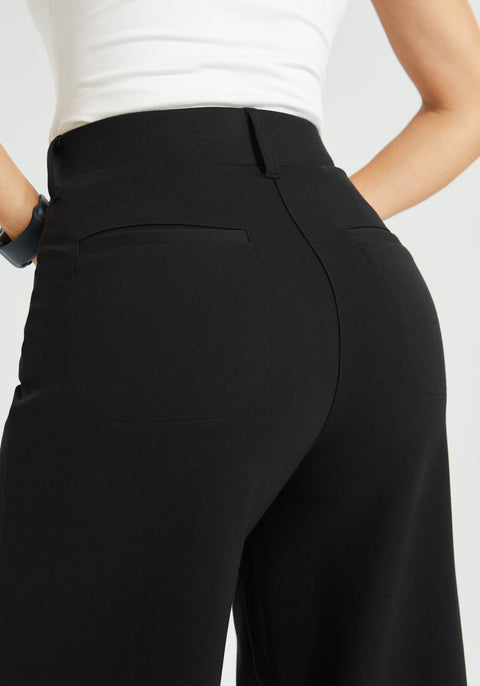 7-Pocket High-Waist DPYP™ Dress Pant Yoga Pant | Wide (Black)