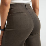 PRESALE ⏰ 7-Pocket High-Waist DPYP™ Dress Pant Yoga Pants | Wide (Heather Brown)