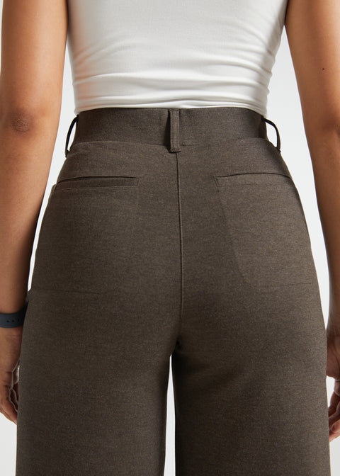 PRESALE ⏰ 7-Pocket High-Waist DPYP™ Dress Pant Yoga Pants | Wide (Heather Brown)