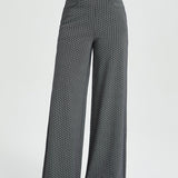 7-Pocket High-Waist DPYP™ Dress Pant Yoga Pant | Wide (Black White Geo)