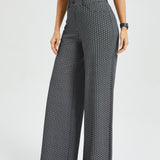 7-Pocket High-Waist DPYP™ Dress Pant Yoga Pant | Wide (Black White Geo)
