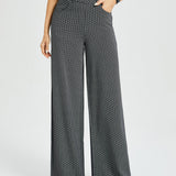7-Pocket High-Waist DPYP™ Dress Pant Yoga Pant | Wide (Black White Geo)