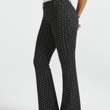Classic Dress Pants | Bootcut - Jacquard (Black Ivory Dot)