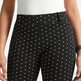 Classic Dress Pants | Bootcut - Jacquard (Black Ivory Dot)