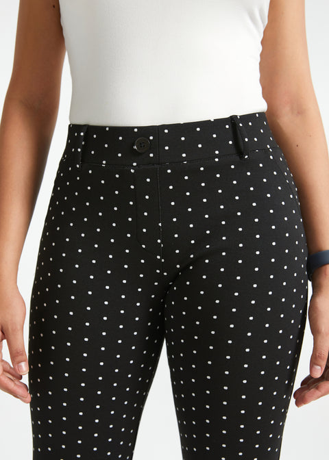 Classic Dress Pants | Bootcut - Jacquard (Black Ivory Dot)