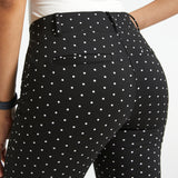 Classic Dress Pants | Bootcut - Jacquard (Black Ivory Dot)