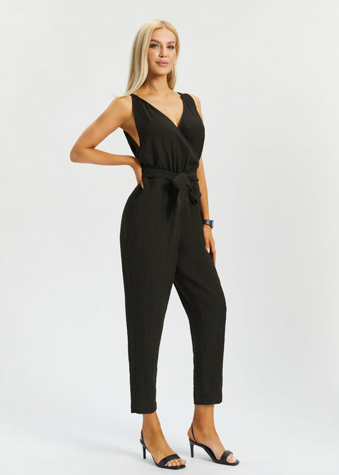 Drift Jumpsuit | Linenette (Black)