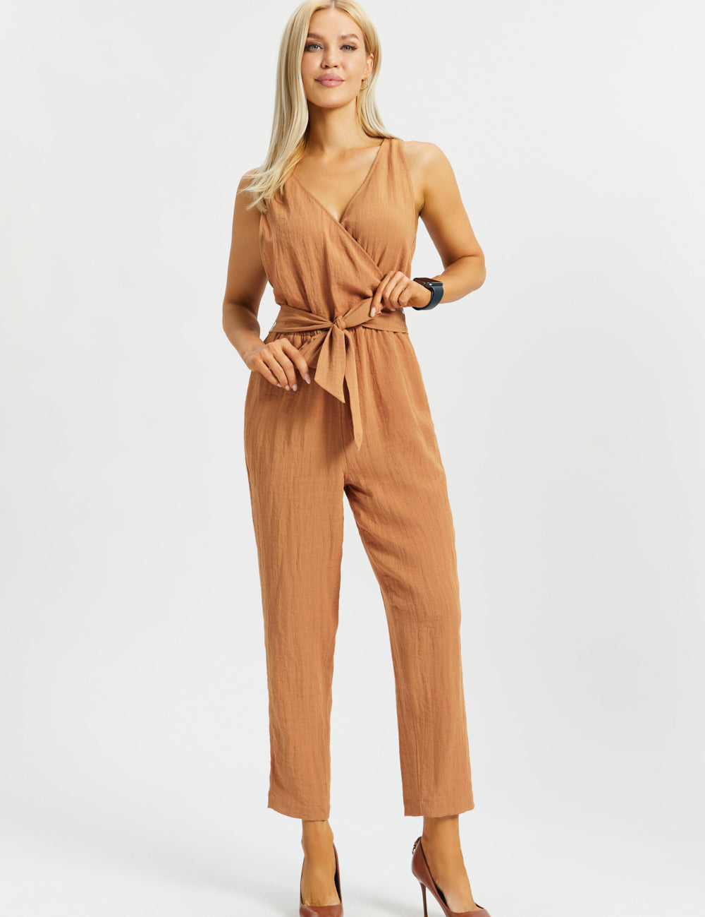 Drift Jumpsuit | Linenette (Sandalwood) - Final Sale