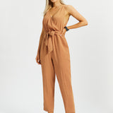 Drift Jumpsuit | Linenette (Sandalwood) - Final Sale