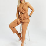 Drift Jumpsuit | Linenette (Sandalwood) - Final Sale
