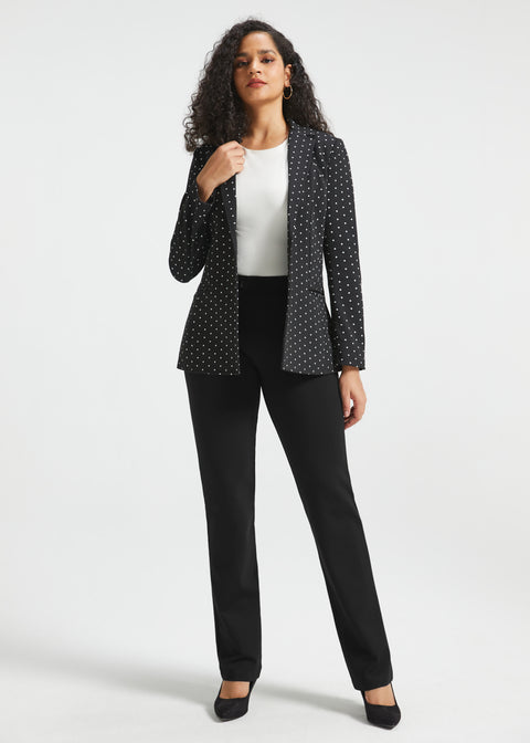 Classic Blazer | Knit Jacquard (Black Ivory Dot)