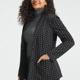 Classic Blazer | Knit Jacquard (Black Ivory Dot)