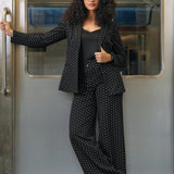 Classic Blazer | Knit Jacquard (Black Ivory Dot)