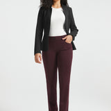 7-Pocket Dress Pants | Straight - Jacquard (Burgundy Black Dot)