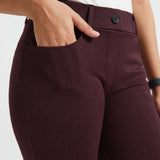 7-Pocket Dress Pants | Straight - Jacquard (Burgundy Black Dot)