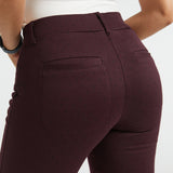 7-Pocket Dress Pants | Straight - Jacquard (Burgundy Black Dot)