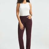 7-Pocket Dress Pants | Straight - Jacquard (Burgundy Black Dot)