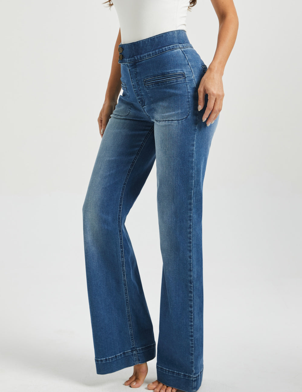 Farah Jeans | High-Waist Wide-Leg Denim (Canyon Wash)
