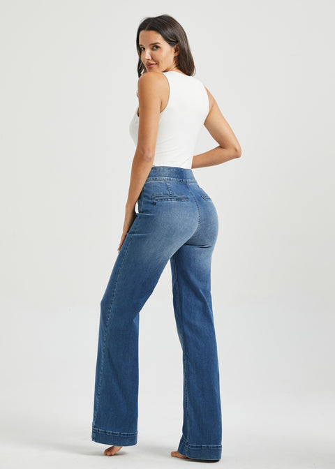 Farah Jeans | High-Waist Wide-Leg Denim (Canyon Wash)