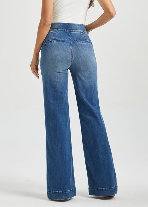 Farah Jeans | High-Waist Wide-Leg Denim (Canyon Wash)