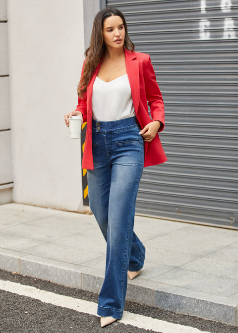 Farah Jeans | High-Waist Wide-Leg Denim (Canyon Wash)