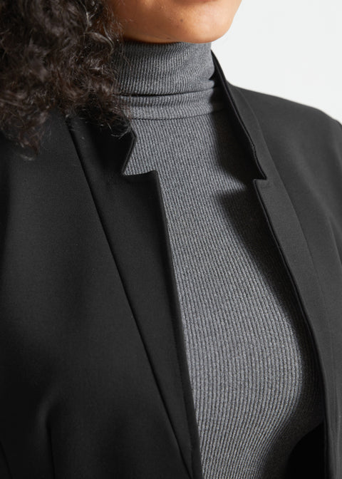 All-Day Blazer | Stretch Ponte (Black)