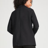 Double Breasted Blazer | Stretch Ponte (Black)