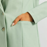 Double Breasted Blazer | Stretch Ponte (Muted Mint)