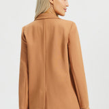 Double Breasted Blazer | Stretch Ponte (Sandalwood)