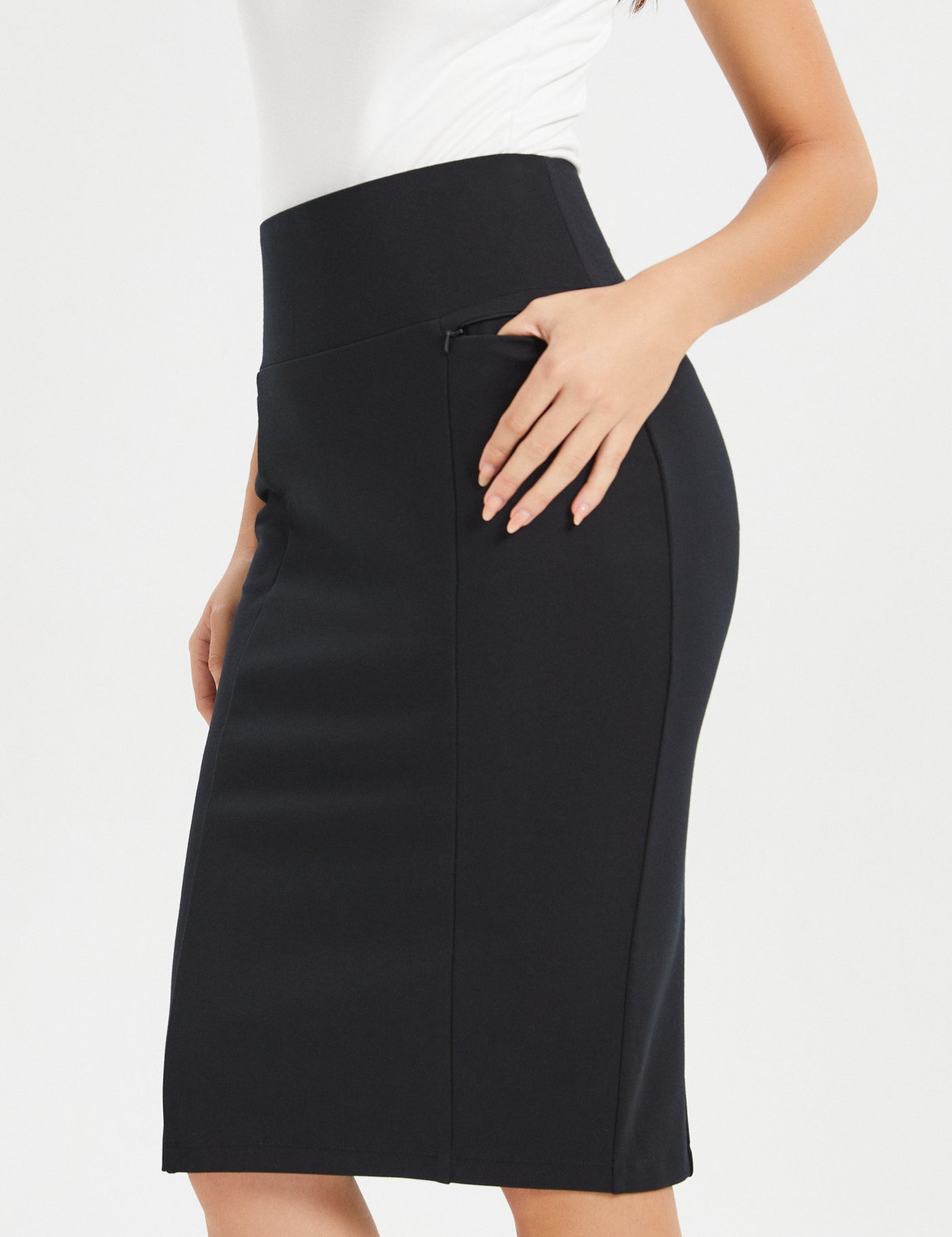 Power Down Pencil Skirt | High Waist (Black)