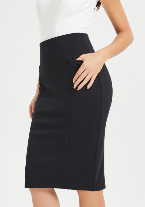 Power Down Pencil Skirt | High Waist (Black)