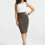 PRESALE ⏰ Power Down Pencil Skirt | High Waist (Heather Brown)