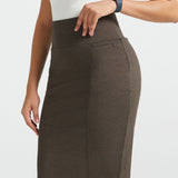 PRESALE ⏰ Power Down Pencil Skirt | High Waist (Heather Brown)