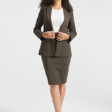 PRESALE ⏰ Power Down Pencil Skirt | High Waist (Heather Brown)