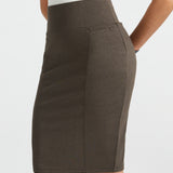 PRESALE ⏰ Power Down Pencil Skirt | High Waist (Heather Brown)