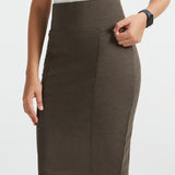 PRESALE ⏰ Power Down Pencil Skirt | High Waist (Heather Brown)