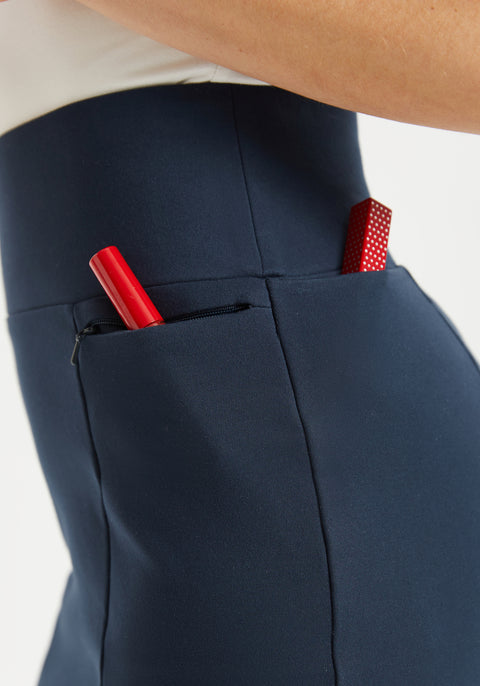 Power Down Pencil Skirt | High Waist (Navy)