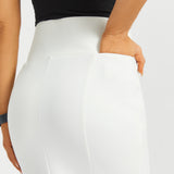 Power Down Pencil Skirt | High Waist (Star White)