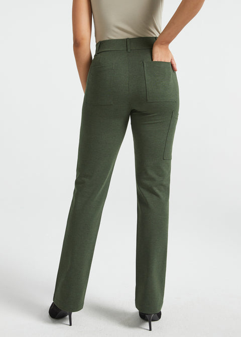 PRESALE ⏰ Parker Utility DPYP™ Dress Pant Yoga Pants | Straight (Heather Olive)