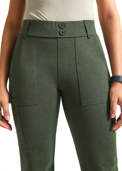 PRESALE ⏰ Parker Utility DPYP™ Dress Pant Yoga Pants | Straight (Heather Olive)