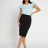 Power Down Pencil Skirt | High Waist (Black)